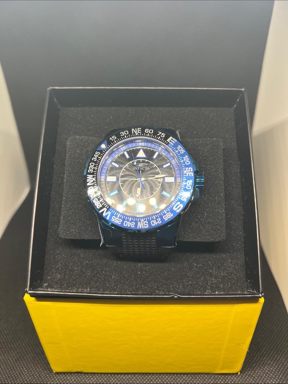 Invicta Blue and Black Men's Compass Bezel Sport Watch